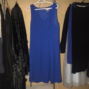 Blue pleated dress